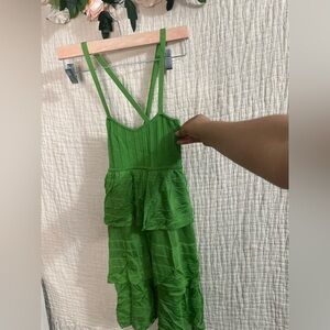 Bebe Green Tiered Mini Dress NWT